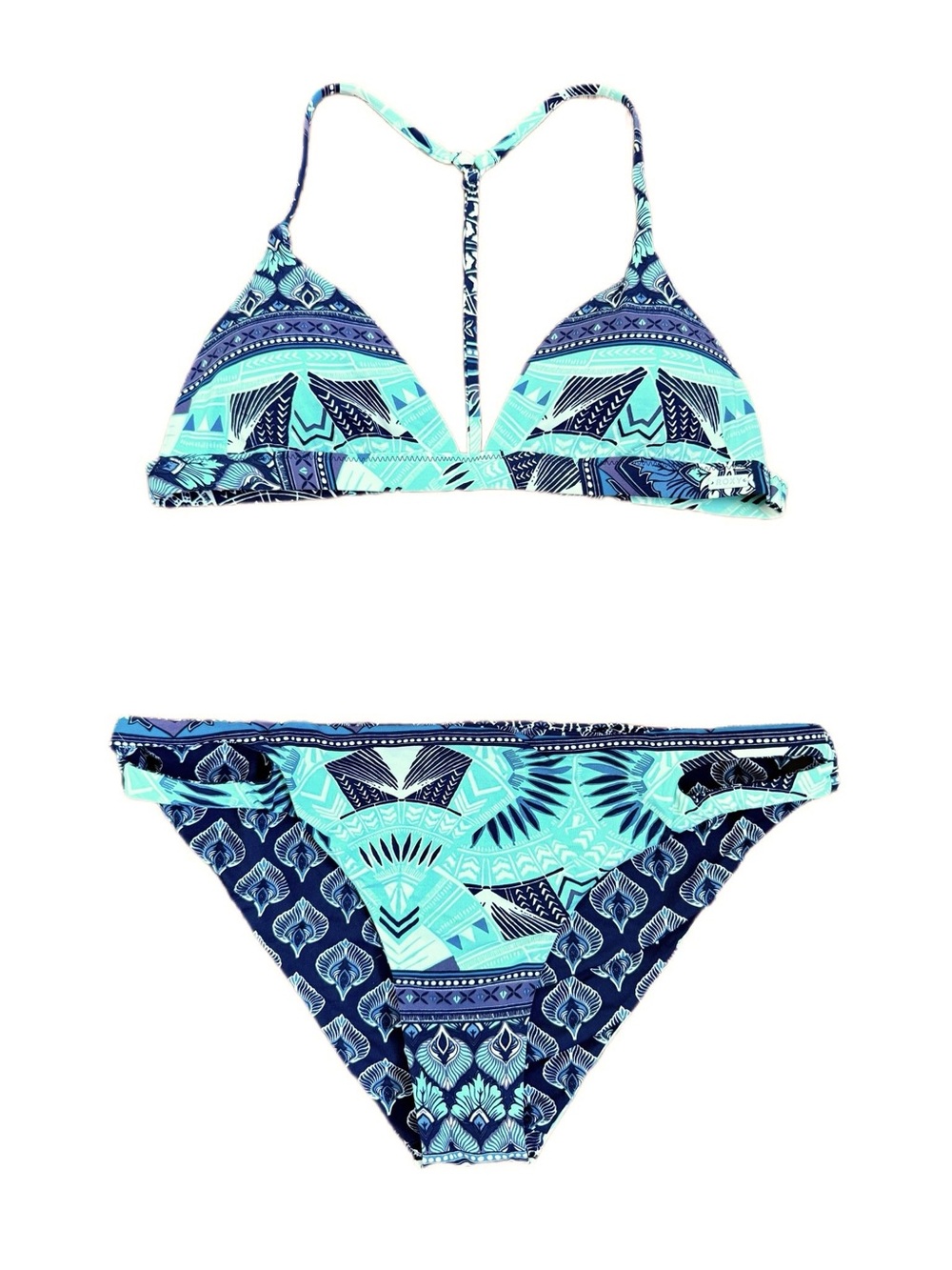 Roxy Strappy Love Reversible Aztec Bikini Set Top S / Bottom M